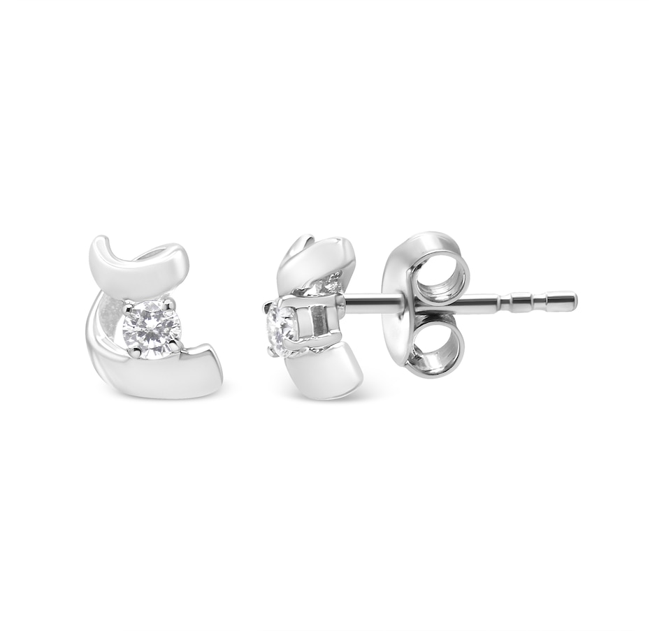 Image 948782_ALTMORE2.jpg, Product 948-782 / Price $540.00, .925 Sterling Silver Round Cut Diamond Fashion Earrings (0.10 cttw, I-J Color, I2-I3 Clarity) from Haus of Brilliance on TSC.ca's Jewellery department