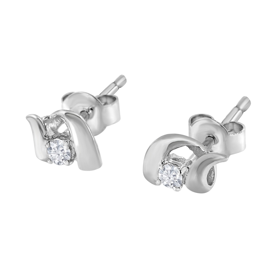Image 948782_ALTMORE3.jpg, Product 948-782 / Price $540.00, .925 Sterling Silver Round Cut Diamond Fashion Earrings (0.10 cttw, I-J Color, I2-I3 Clarity) from Haus of Brilliance on TSC.ca's Jewellery department