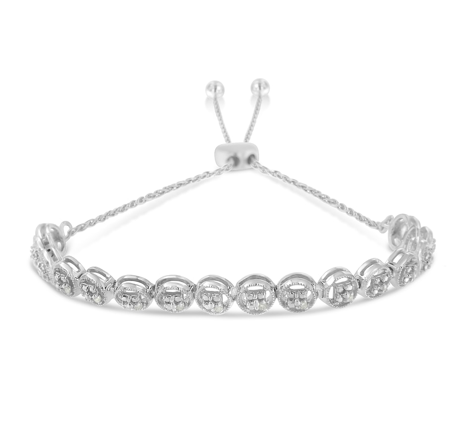 Image 948798.jpg, Product 948-798 / Price $549.00, Sterling Silver Diamond Bolo Bracelet (0.1 cttw, I-J Color, I3 Clarity) from Haus of Brilliance on TSC.ca's Jewellery department