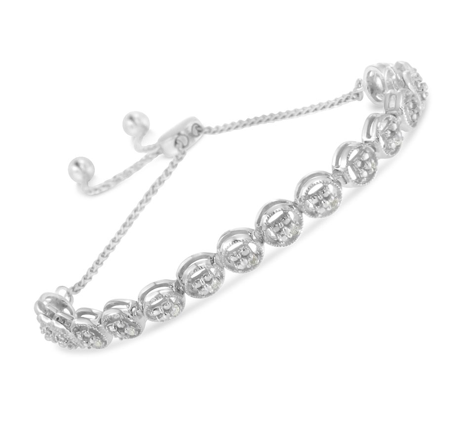 Image 948798_ALTMORE2.jpg, Product 948-798 / Price $549.00, Sterling Silver Diamond Bolo Bracelet (0.1 cttw, I-J Color, I3 Clarity) from Haus of Brilliance on TSC.ca's Jewellery department