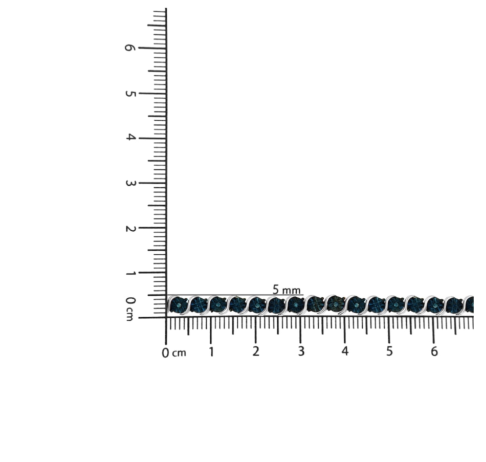 Image 948850_ALTMORE6.jpg, Product 948-850 / Price $783.00, .925 Sterling Silver 1/10 Cttw Miracle-Set Treated Blue Color Diamond Miracle Plate "S" Link Tennis Bracelet (Blue Color, I2- I3 Clarity) - 7.25" from Haus of Brilliance on TSC.ca's Jewellery department