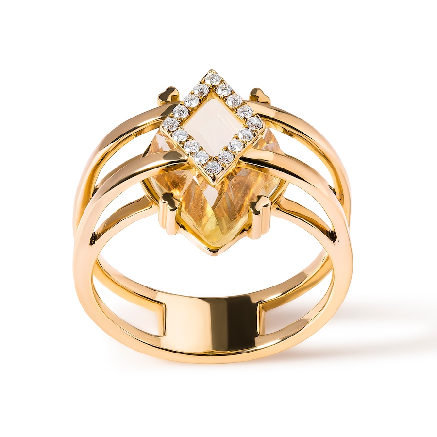 Image 948896.jpg, Product 948-896 / Price $8,161.00, 14K Yellow Gold 15x15 MM Marquise Cut Yellow Topaz and Diamond Accent Statement Cocktail Ring (G-H Color, SI1-SI2 Clarity) from Haus of Brilliance on TSC.ca's Jewellery department
