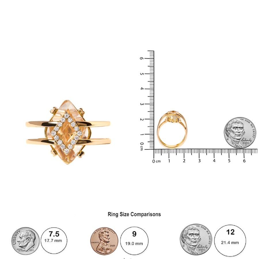 Image 948896_ALTMORE5.jpg, Product 948-896 / Price $8,161.00, 14K Yellow Gold 15x15 MM Marquise Cut Yellow Topaz and Diamond Accent Statement Cocktail Ring (G-H Color, SI1-SI2 Clarity) from Haus of Brilliance on TSC.ca's Jewellery department