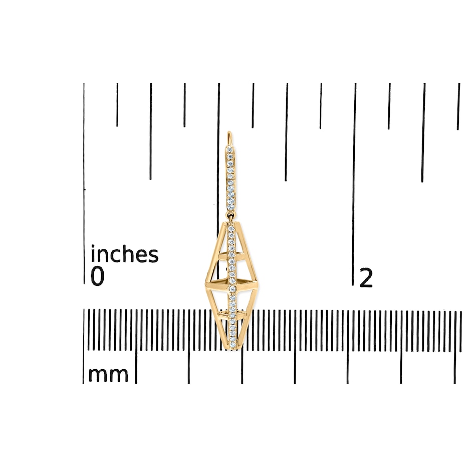 Image 948922_ALTMORE4.jpg, Product 948-922 / Price $5,623.00, 14K Yellow Gold 5/8 Cttw Diamond Geometrical Pillar Drop and Dangle Earrings (G-H Color, SI1-SI2 Clarity) from Haus of Brilliance on TSC.ca's Jewellery department