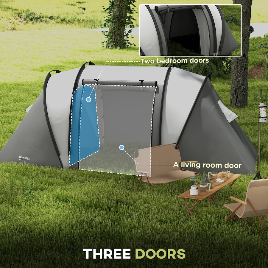 Image 952707_ALTMORE4.jpg, Product 952-707 / Price $179.99, Outsunny Camping Tent with 2 Bedrooms and Living Area, 3000mm Waterproof from Outsunny on TSC.ca's Health & Fitness department