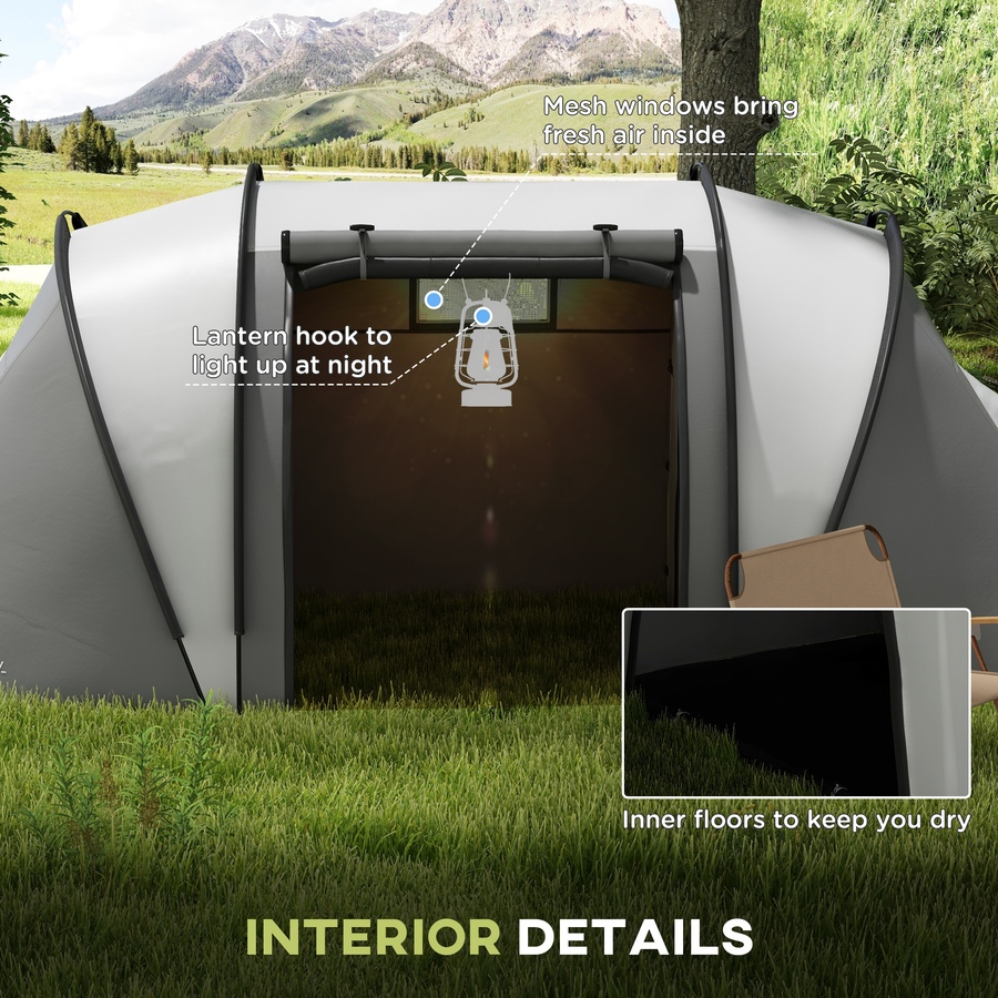 Image 952707_ALTMORE5.jpg, Product 952-707 / Price $179.99, Outsunny Camping Tent with 2 Bedrooms and Living Area, 3000mm Waterproof from Outsunny on TSC.ca's Health & Fitness department