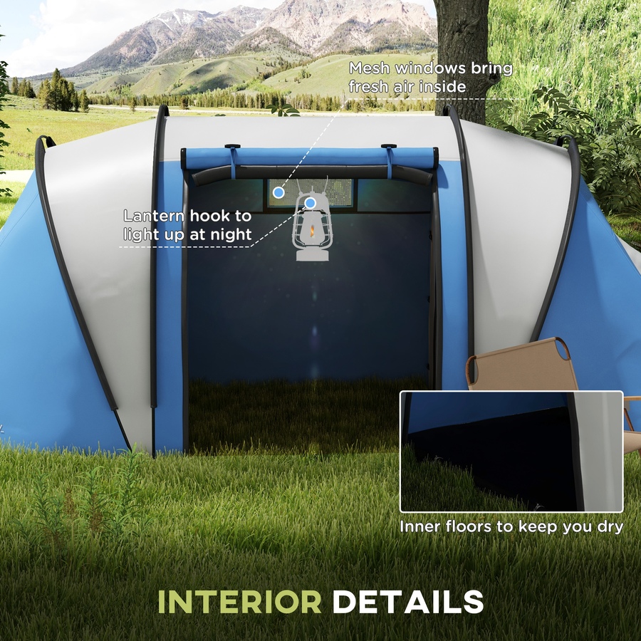 Image 952712_ALTMORE5.jpg, Product 952-712 / Price $179.99, Outsunny Camping Tent with 2 Bedrooms and Living Area, 3000mm Waterproof from Outsunny on TSC.ca's Health & Fitness department