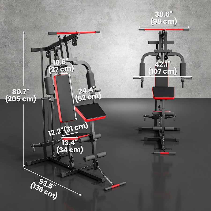 Image 952715_ALTMORE2.jpg, Product 952-715 / Price $329.99, Soozier Home Gym Equipment, Weight Machine with Pulley System, Black from Soozier on TSC.ca's Health & Fitness department