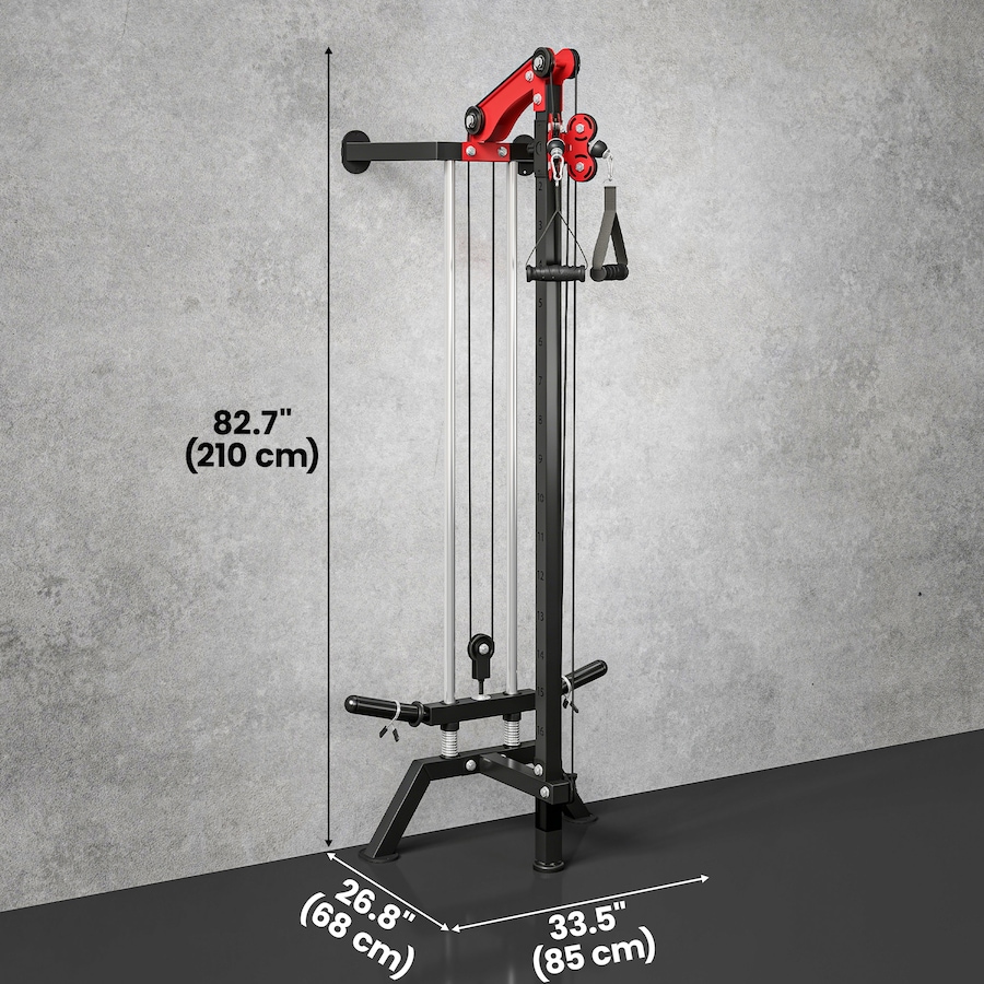 Image 952716_ALTMORE2.jpg, Product 952-716 / Price $179.99, Soozier Wall Mount Cable Station, 16 Positions Pulley Machine, Black from Soozier on TSC.ca's Health & Fitness department