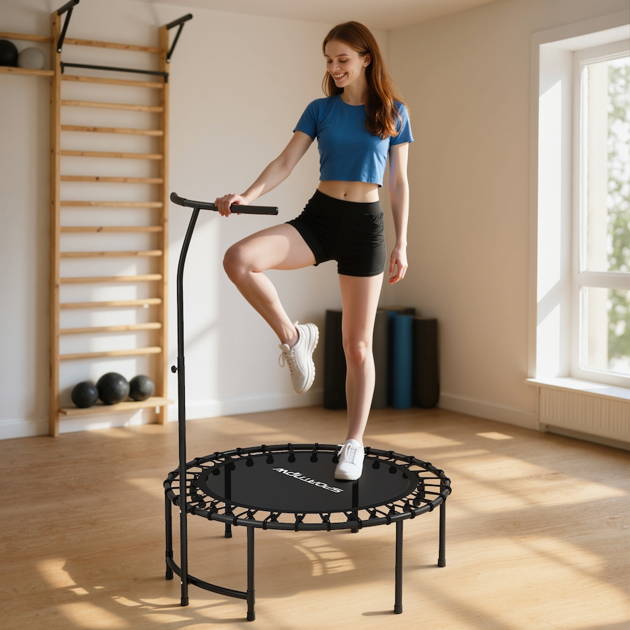 Image 952717_ALTMORE1.jpg, Product 952-717 / Price $74.99, Soozier 40" Rebounder Trampoline for Adult with Adjustable Handle, Black from Soozier on TSC.ca's Health & Fitness department