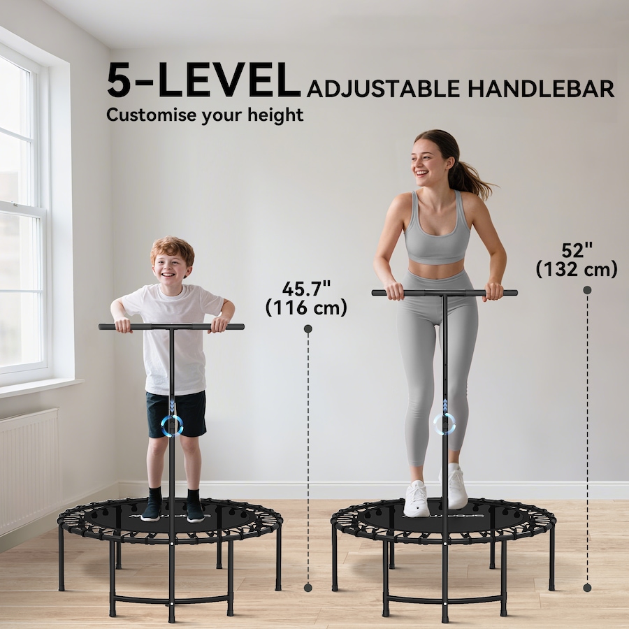 Image 952717_ALTMORE3.jpg, Product 952-717 / Price $74.99, Soozier 40" Rebounder Trampoline for Adult with Adjustable Handle, Black from Soozier on TSC.ca's Health & Fitness department