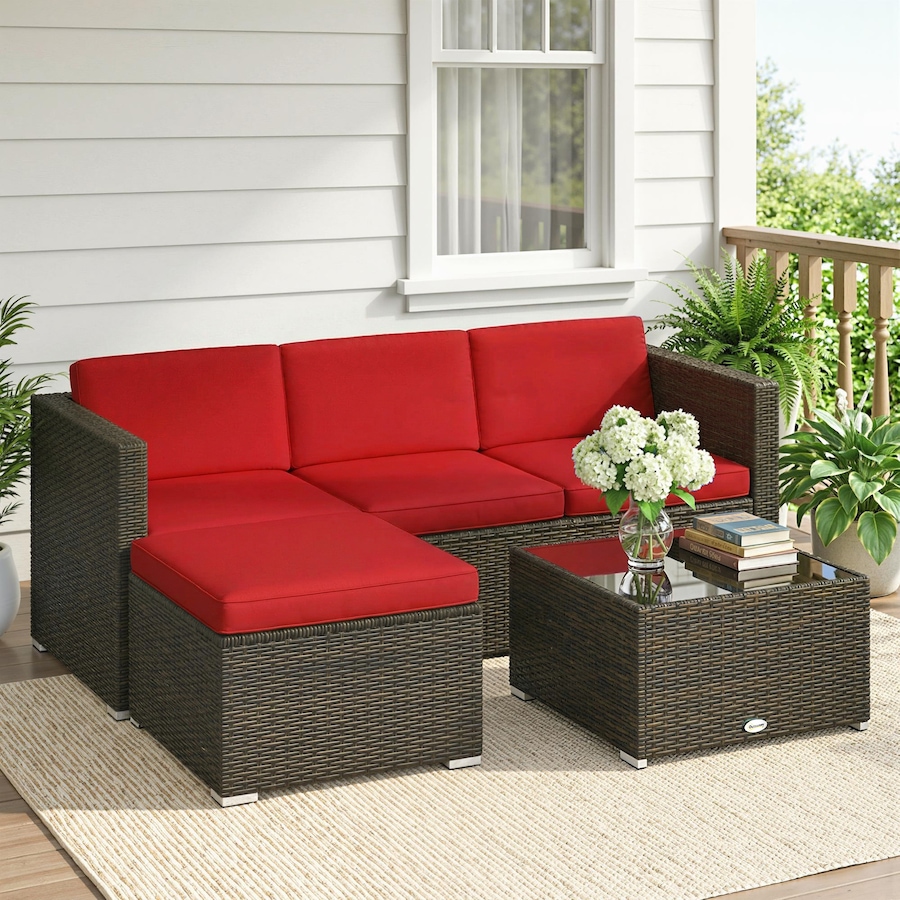 Image 952721_ALTMORE1.jpg, Product 952-721 / Price $484.99, Outsunny 3 Pieces Patio Furniture Set with Cushions, Corner Sofa Set from Outsunny on TSC.ca's Home & Garden department