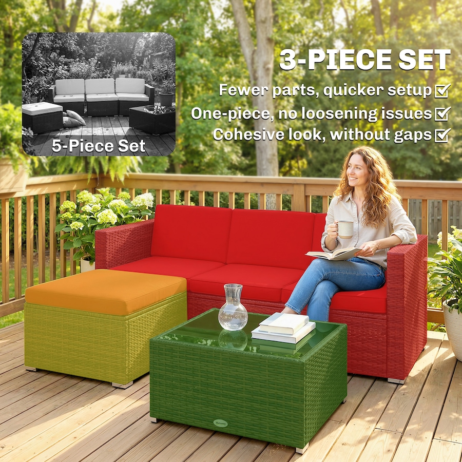 Image 952721_ALTMORE7.jpg, Product 952-721 / Price $484.99, Outsunny 3 Pieces Patio Furniture Set with Cushions, Corner Sofa Set from Outsunny on TSC.ca's Home & Garden department