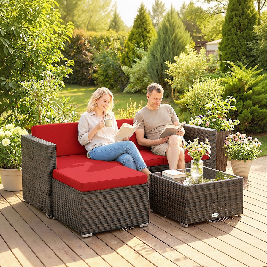 Image 952721_ALTMORE8.jpg, Product 952-721 / Price $484.99, Outsunny 3 Pieces Patio Furniture Set with Cushions, Corner Sofa Set from Outsunny on TSC.ca's Home & Garden department