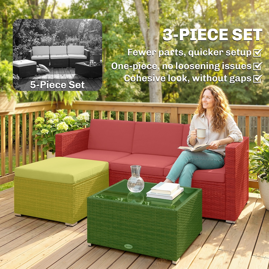 Image 952725_ALTMORE7.jpg, Product 952-725 / Price $484.99, Outsunny 3 Pieces Patio Furniture Set with Cushions, Corner Sofa Set from Outsunny on TSC.ca's Home & Garden department
