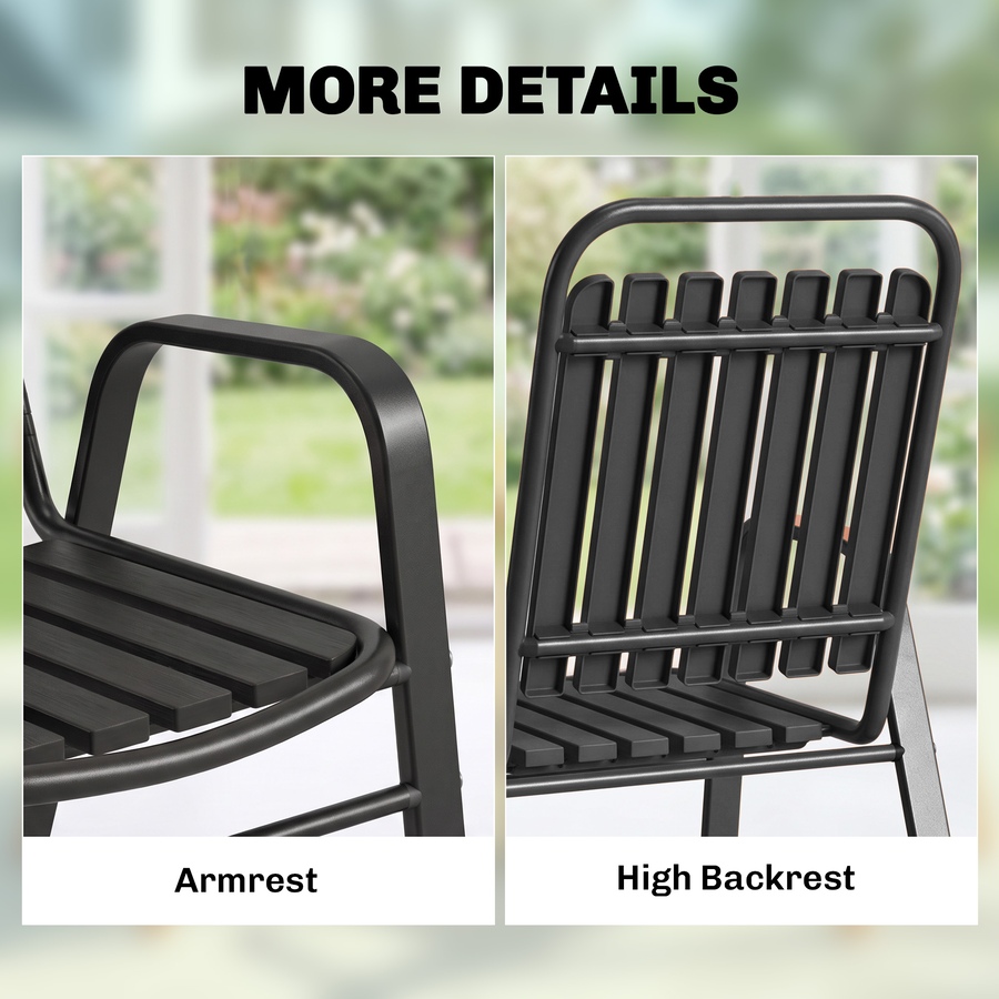 Image 952734_ALTMORE10.jpg, Product 952-734 / Price $109.99, Outsunny Outdoor Dining Chairs Set of 2, Stackable Patio Chairs, Black from Outsunny on TSC.ca's Home & Garden department