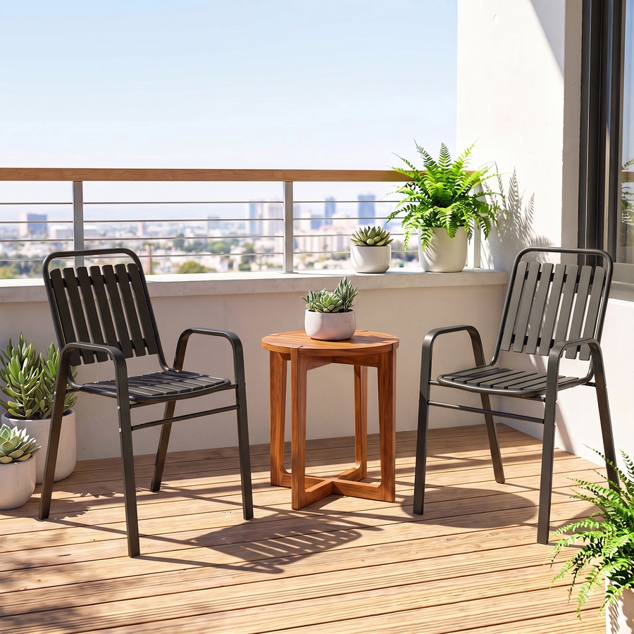 Image 952734_ALTMORE11.jpg, Product 952-734 / Price $109.99, Outsunny Outdoor Dining Chairs Set of 2, Stackable Patio Chairs, Black from Outsunny on TSC.ca's Home & Garden department