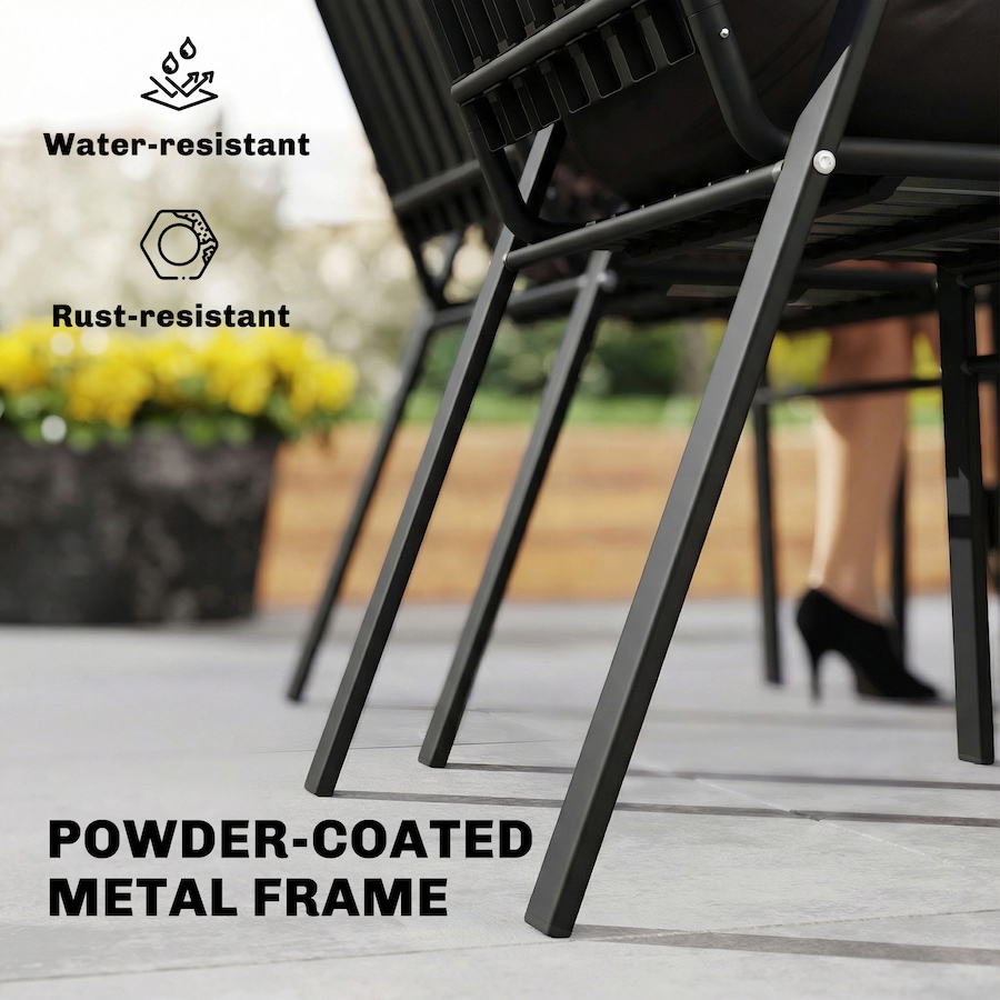 Image 952734_ALTMORE5.jpg, Product 952-734 / Price $109.99, Outsunny Outdoor Dining Chairs Set of 2, Stackable Patio Chairs, Black from Outsunny on TSC.ca's Home & Garden department