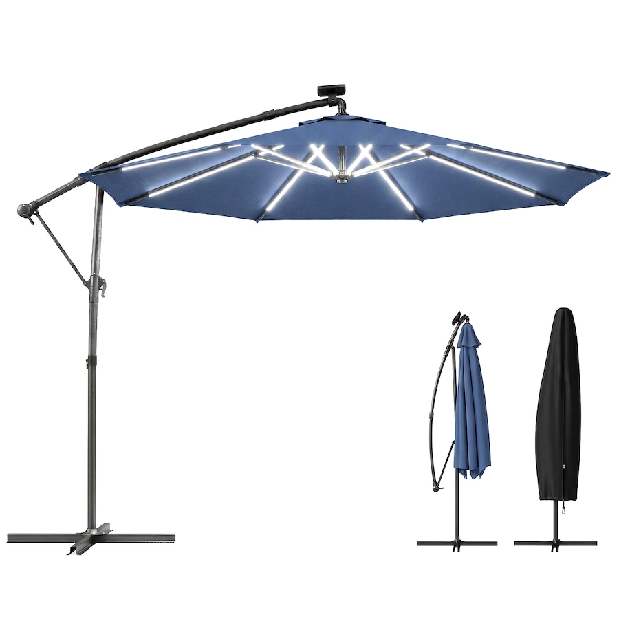 Image 952752.jpg, Product 952-752 / Price $152.99, Outsunny 10 ft Offset Patio Umbrella with Solar Light, Hanging Parasol from Outsunny on TSC.ca's Home & Garden department