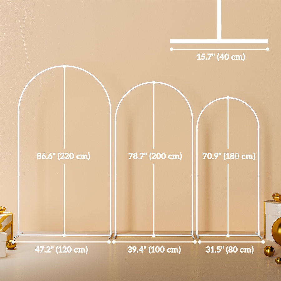 Image 952753_ALTMORE2.jpg, Product 952-753 / Price $99.99, Outsunny 7/6.5/6 ft Wedding Arch Set Backdrop Stand for Birthday Party from Outsunny on TSC.ca's Home & Garden department