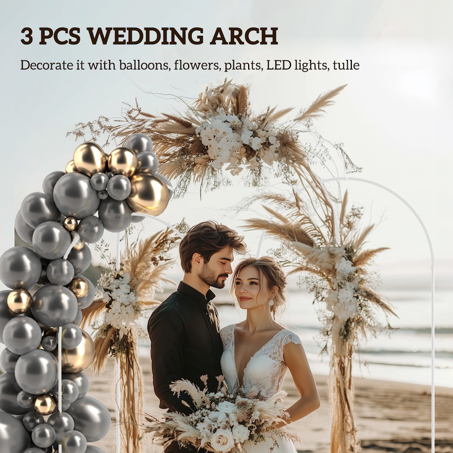 Image 952753_ALTMORE3.jpg, Product 952-753 / Price $99.99, Outsunny 7/6.5/6 ft Wedding Arch Set Backdrop Stand for Birthday Party from Outsunny on TSC.ca's Home & Garden department