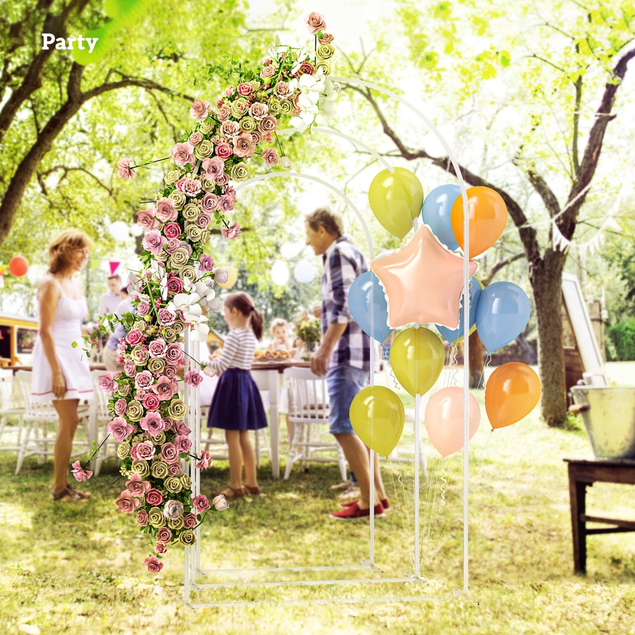 Image 952753_ALTMORE6.jpg, Product 952-753 / Price $99.99, Outsunny 7/6.5/6 ft Wedding Arch Set Backdrop Stand for Birthday Party from Outsunny on TSC.ca's Home & Garden department