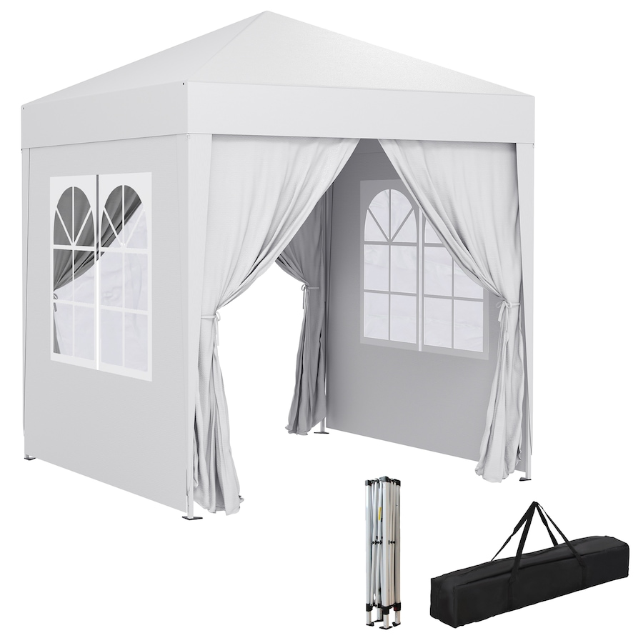 Image 952763.jpg, Product 952-763 / Price $129.99, Outsunny 6.6'x6.6' Pop Up Canopy Tent for Outdoor, Garden, Patio, White from Outsunny on TSC.ca's Home & Garden department