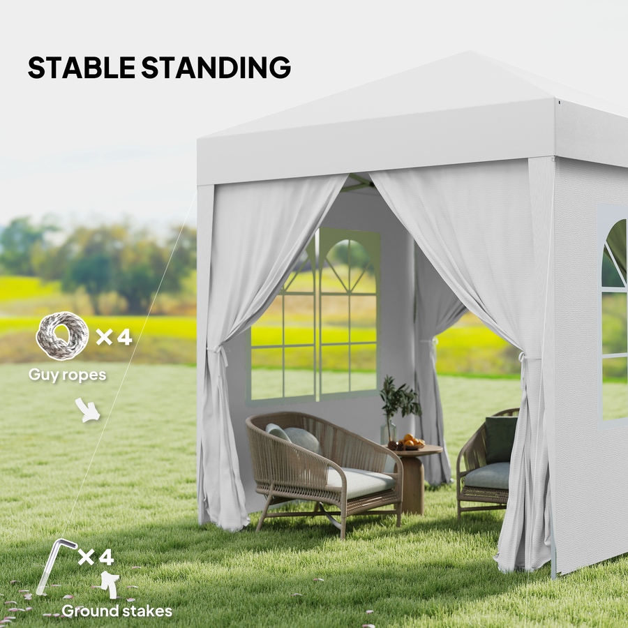 Image 952763_ALTMORE5.jpg, Product 952-763 / Price $129.99, Outsunny 6.6'x6.6' Pop Up Canopy Tent for Outdoor, Garden, Patio, White from Outsunny on TSC.ca's Home & Garden department