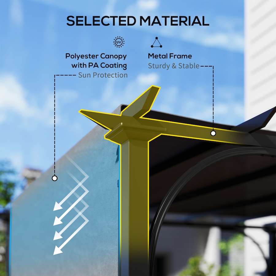 Image 952774_ALTMORE3.jpg, Product 952-774 / Price $329.99, Outsunny 10' x 10' Retractable Pergola, UPF50+ Outdoor Pergola Gazebo from Outsunny on TSC.ca's Home & Garden department