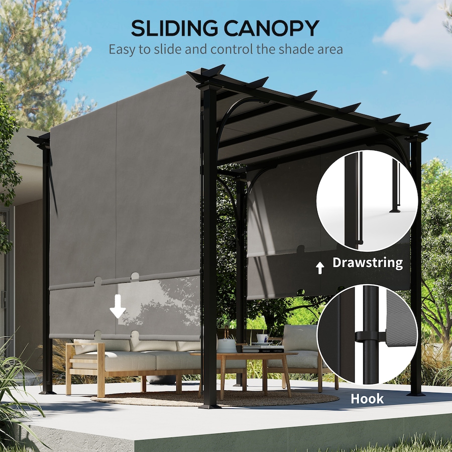 Image 952774_ALTMORE4.jpg, Product 952-774 / Price $329.99, Outsunny 10' x 10' Retractable Pergola, UPF50+ Outdoor Pergola Gazebo from Outsunny on TSC.ca's Home & Garden department
