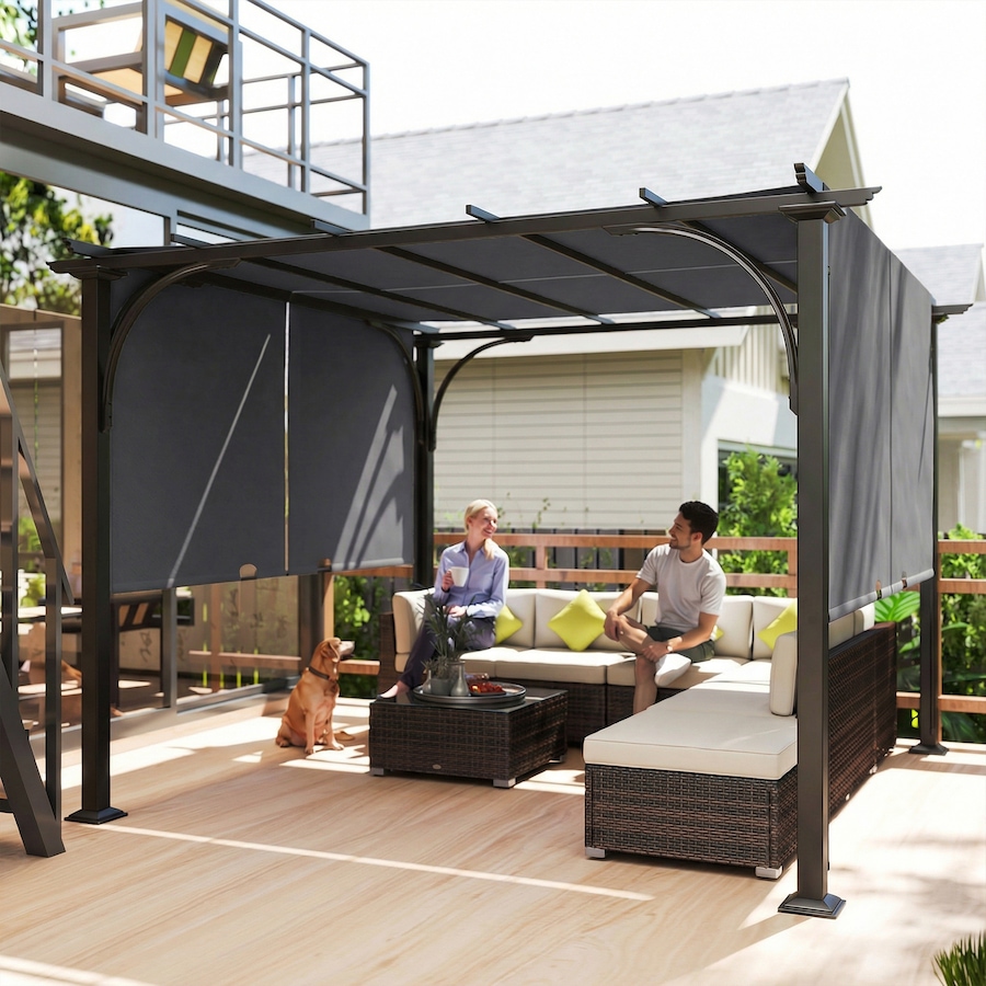 Image 952774_ALTMORE7.jpg, Product 952-774 / Price $329.99, Outsunny 10' x 10' Retractable Pergola, UPF50+ Outdoor Pergola Gazebo from Outsunny on TSC.ca's Home & Garden department