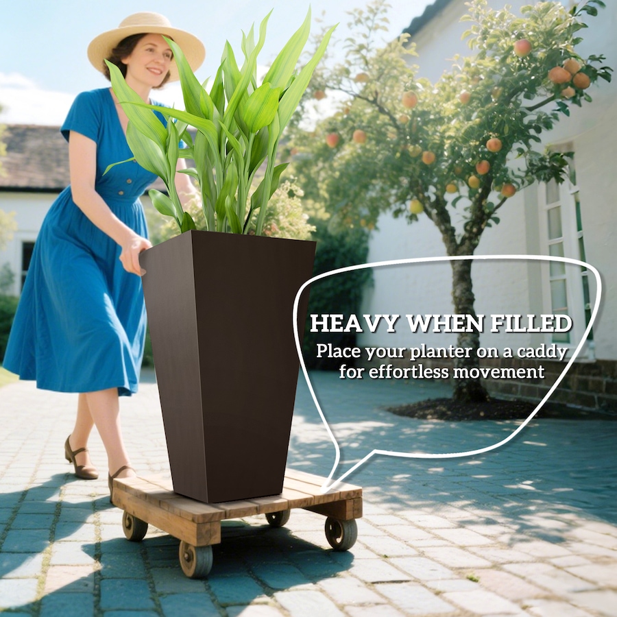 Image 952781_ALTMORE3.jpg, Product 952-781 / Price $154.99, Outsunny 28" Tall Plastic Planters, Set of 3 Garden Flower Pots, Brown from Outsunny on TSC.ca's Home & Garden department