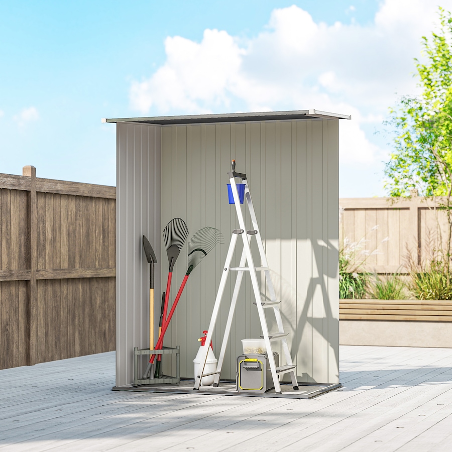 Image 952787_ALTMORE7.jpg, Product 952-787 / Price $198.99, Outsunny Garden Shed, Metal Tool Shed w/ Sloped Roof, Lockable Door, Grey from Outsunny on TSC.ca's Home & Garden department