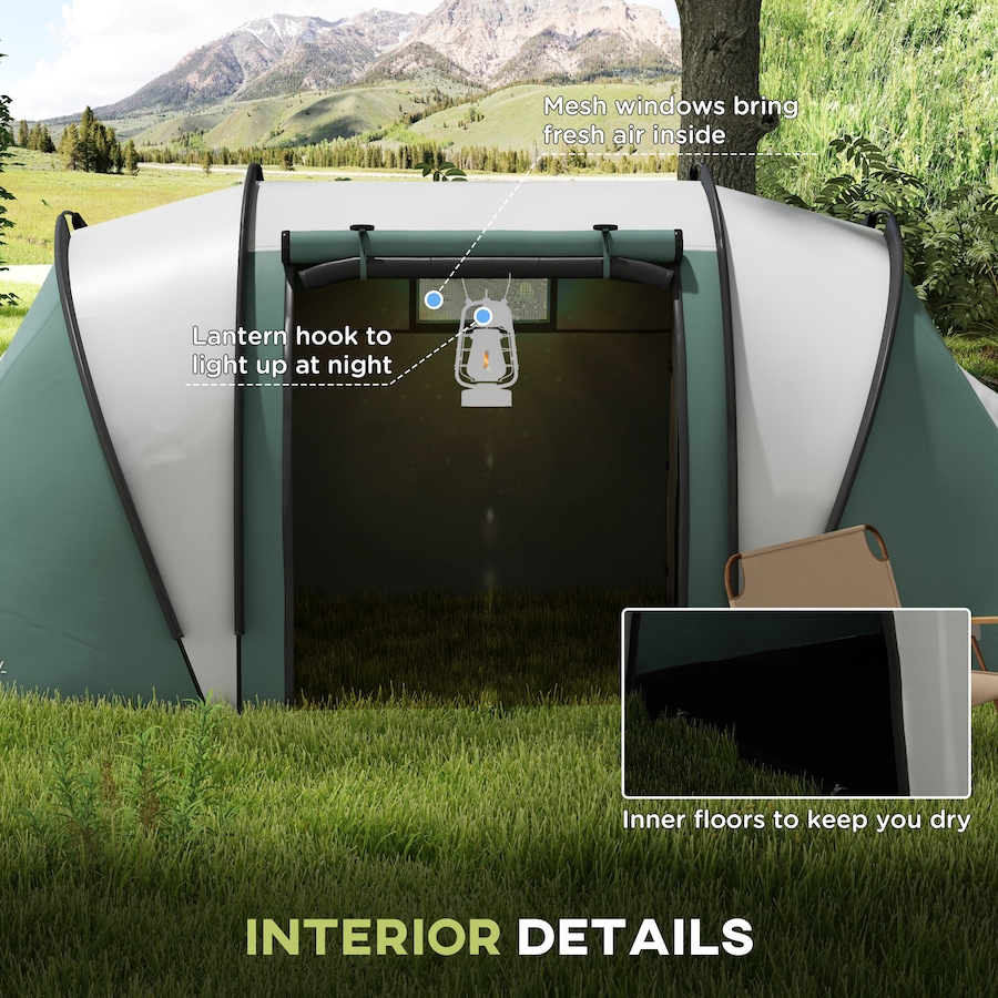 Image 952797_ALTMORE5.jpg, Product 952-797 / Price $179.99, Outsunny Camping Tent with 2 Bedrooms and Living Area, 3000mm Waterproof from Outsunny on TSC.ca's Health & Fitness department