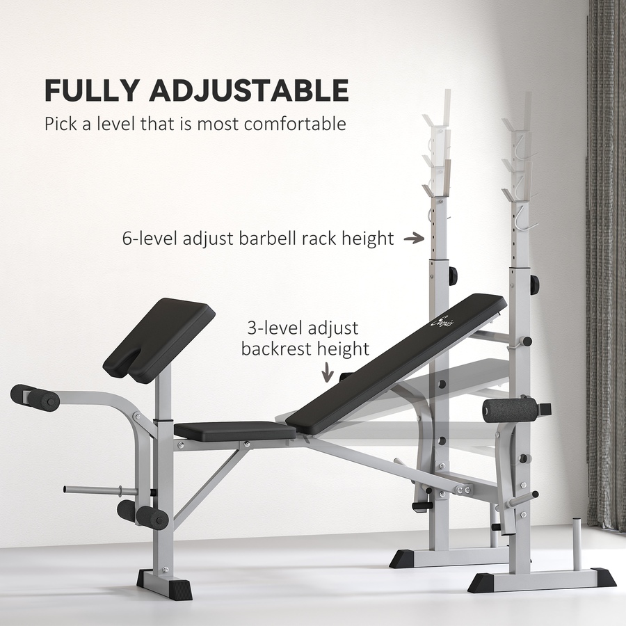 Image 952798_ALTMORE4.jpg, Product 952-798 / Price $159.99, Soozier Adjustable Weight Bench Multi-Function Bench Press Set, Grey from Soozier on TSC.ca's Health & Fitness department