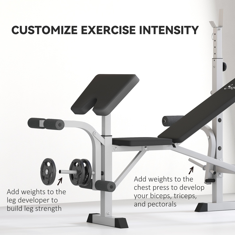 Image 952798_ALTMORE5.jpg, Product 952-798 / Price $159.99, Soozier Adjustable Weight Bench Multi-Function Bench Press Set, Grey from Soozier on TSC.ca's Health & Fitness department