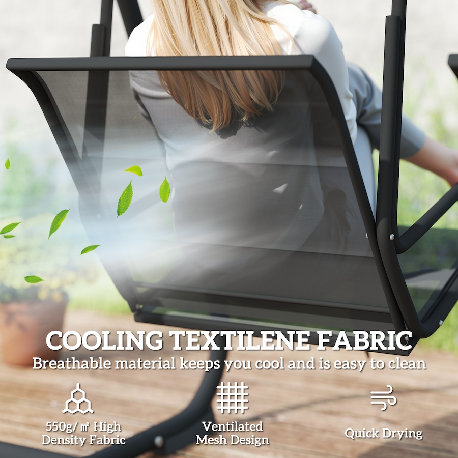 Image 952802_ALTMORE4.jpg, Product 952-802 / Price $409.99, Outsunny Patio Swing Chair w/Adjustable Canopy 2-Seat, Grey from Outsunny on TSC.ca's Home & Garden department