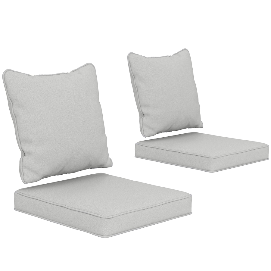 Image 952804.jpg, Product 952-804 / Price $114.99, Outsunny Outdoor Chair Cushions with Backrest for Garden Patio, Light Grey from Outsunny on TSC.ca's Home & Garden department