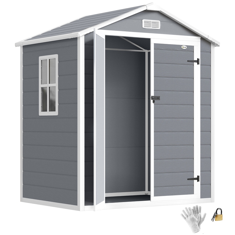 Image 952806.jpg, Product 952-806 / Price $553.98, Outsunny 6' x 4.5' Lockable Outdoor Storage Shed with Double Doors Vent from Outsunny on TSC.ca's Home & Garden department
