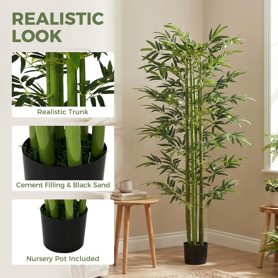 Image 952825_ALTMORE3.jpg, Product 952-825 / Price $114.99, HOMCOM Artificial Bamboo Tree with Adjustable Shape, Fake Plants, Green from HOMCOM on TSC.ca's Home & Garden department
