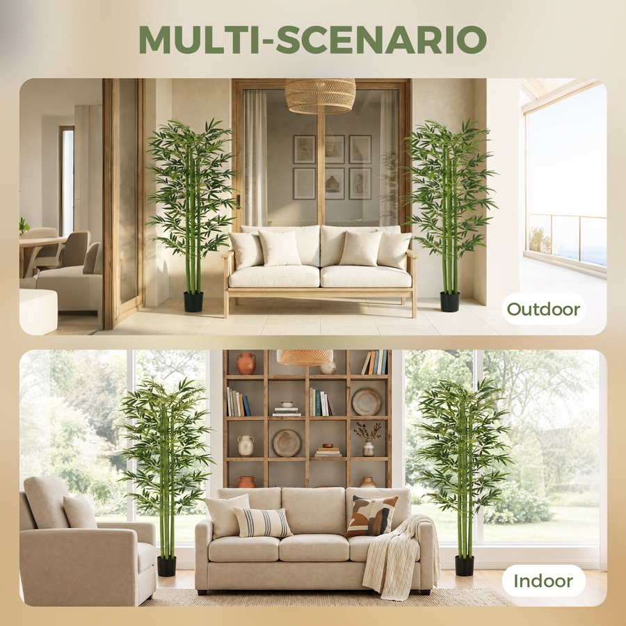 Image 952825_ALTMORE4.jpg, Product 952-825 / Price $114.99, HOMCOM Artificial Bamboo Tree with Adjustable Shape, Fake Plants, Green from HOMCOM on TSC.ca's Home & Garden department