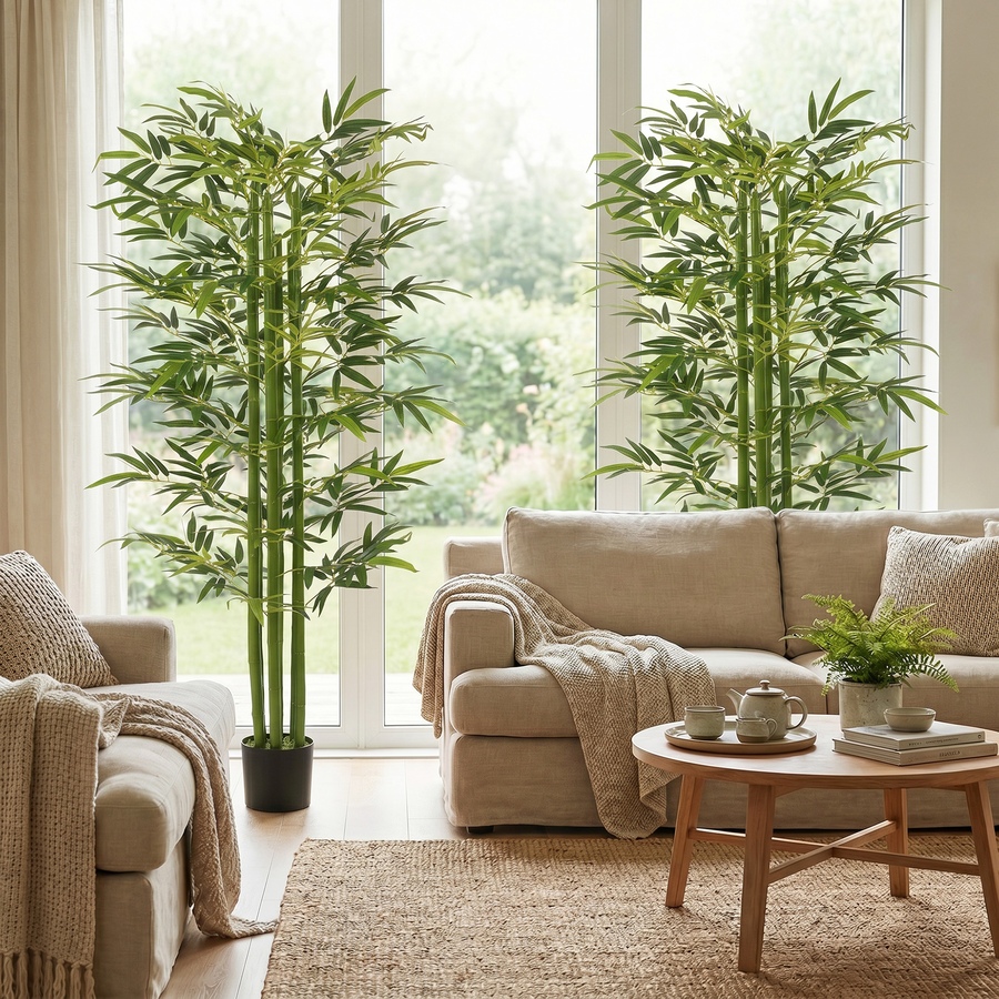Image 952825_ALTMORE9.jpg, Product 952-825 / Price $109.99, HOMCOM Artificial Bamboo Tree with Adjustable Shape, Fake Plants, Green from HOMCOM on TSC.ca's Home & Garden department