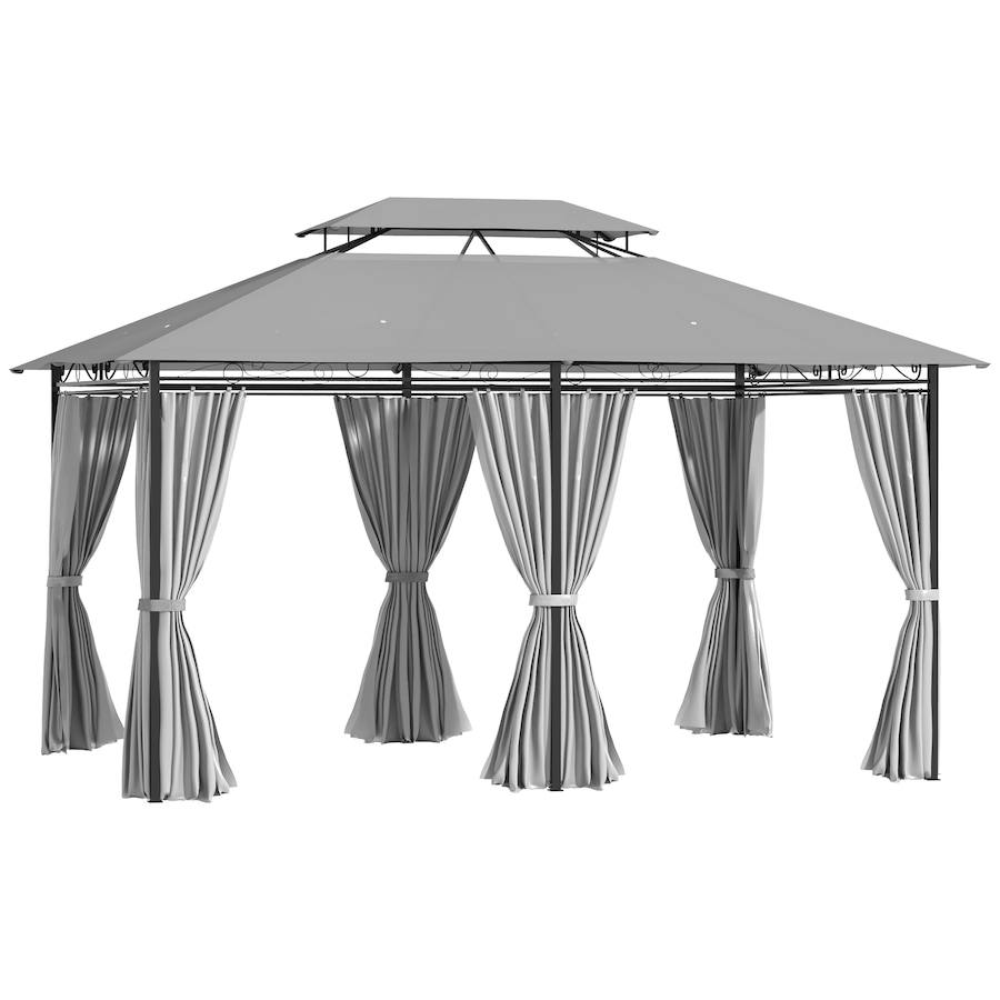 Image 952833.jpg, Product 952-833 / Price $279.99, Outsunny 10' x 13' Patio Gazebo Canopy with Curtains, Dark Grey from Outsunny on TSC.ca's Home & Garden department