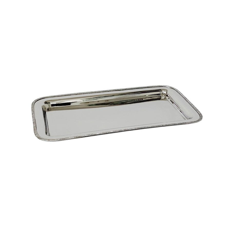 Image 952868.jpg, Product 952-868 / Price $109.00, Rectangular Stainless Steel Serving Tray with Textured Designer Rim, 17x9.5" from Elegance Tableware on TSC.ca's Kitchen department