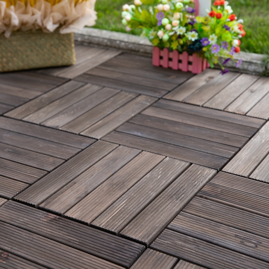 Image 952908_ALTMORE10.jpg, Product 952-908 / Price $129.99, Outsunny Wood Interlocking Deck Tiles, 27 Pcs Outdoor Flooring Tiles from Outsunny on TSC.ca's department
