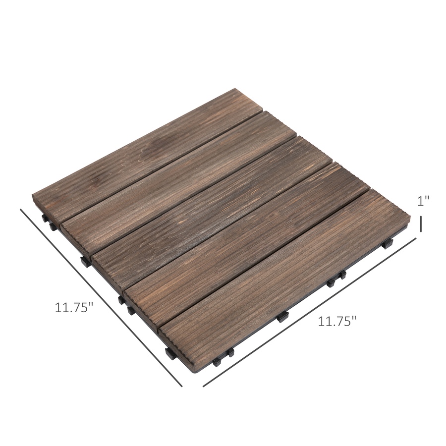 Image 952908_ALTMORE11.jpg, Product 952-908 / Price $129.99, Outsunny Wood Interlocking Deck Tiles, 27 Pcs Outdoor Flooring Tiles from Outsunny on TSC.ca's department