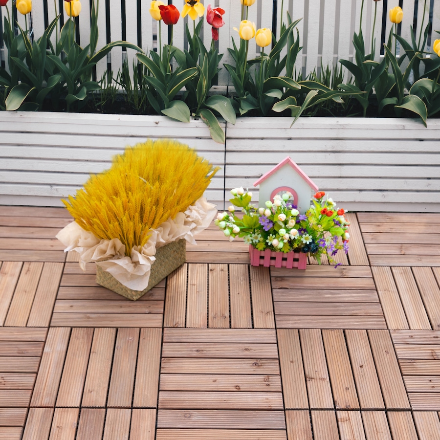 Image 952908_ALTMORE8.jpg, Product 952-908 / Price $129.99, Outsunny Wood Interlocking Deck Tiles, 27 Pcs Outdoor Flooring Tiles from Outsunny on TSC.ca's department