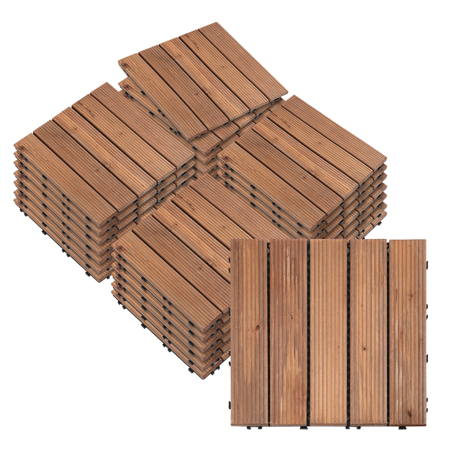 Image 952908_ST01.jpg, Product 952-908 / Price $129.99, Outsunny Wood Interlocking Deck Tiles, 27 Pcs Outdoor Flooring Tiles from Outsunny on TSC.ca's department
