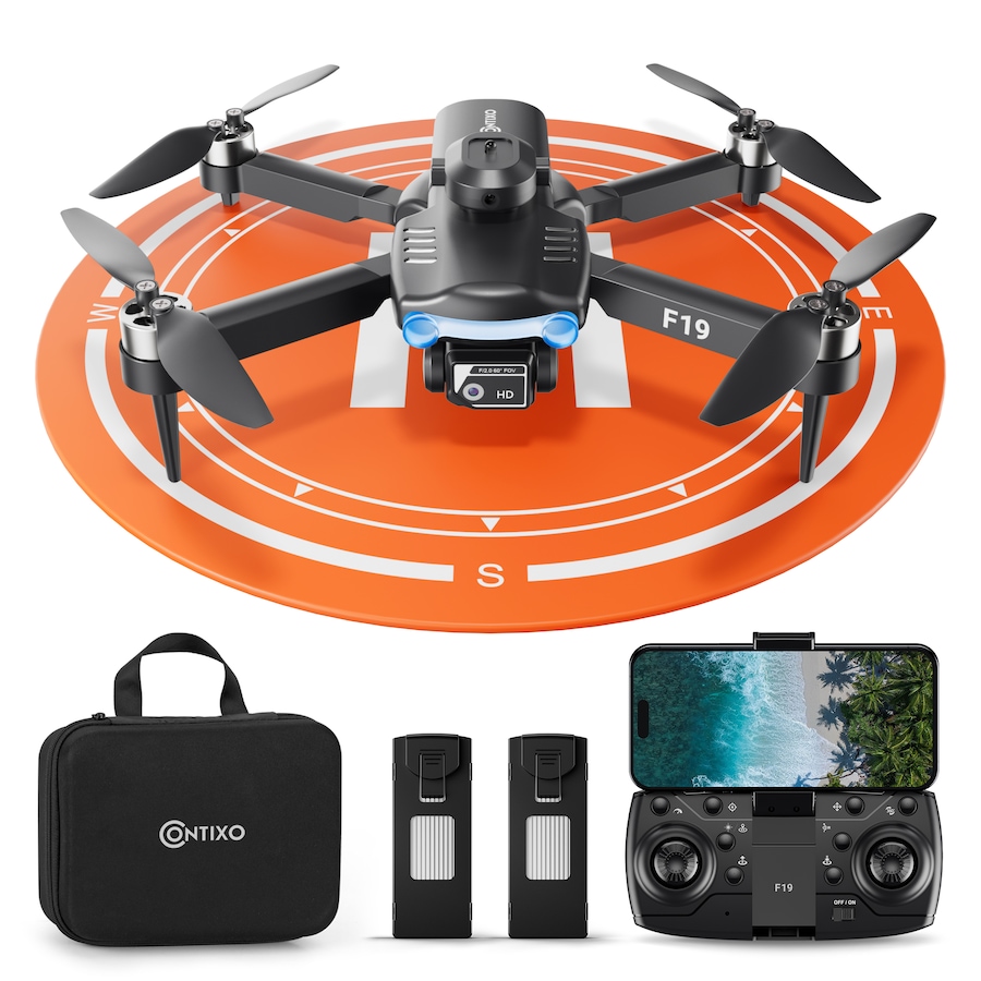 Image 952916.jpg, Product 952-916 / Price $55.99, Contixo F19 Foldable Drone with 1080P Camera, Obstacle Avoidance & Carrying Case from Contixo on TSC.ca's Toys & Hobbies department