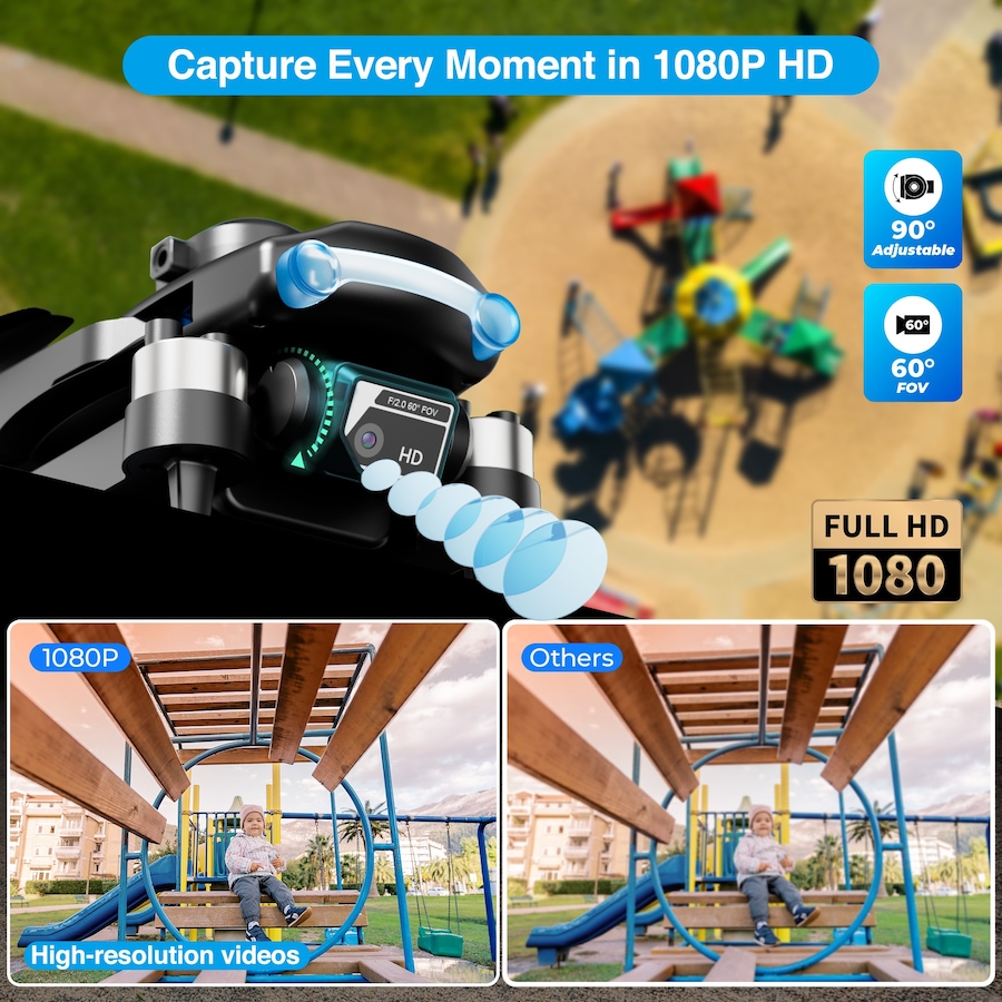 Image 952916_ALTMORE7.jpg, Product 952-916 / Price $55.99, Contixo F19 Foldable Drone with 1080P Camera, Obstacle Avoidance & Carrying Case from Contixo on TSC.ca's Toys & Hobbies department